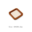 Axyaa Wooden Microfiber Velvet Jewelry Display Tray Round Corner Storage Tray