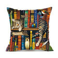 Axyaa Naughty Cat Cushion Cover - Cute Cartoon Throw Pillow Case for Home Decor