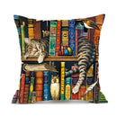 Axyaa Naughty Cat Cushion Cover - Cute Cartoon Throw Pillow Case for Home Decor