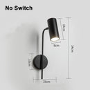 Axyaa Metal Wall Lamp Rotatable Sconce Lights E27 Bulb Iron Baking Painting