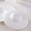 Axyaa Straw Hat Ceramic Plates Set for Dining Table - Multipurpose Tableware Collection