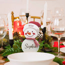 Personalized Axyaa Reindeer & Snowman Ornaments for Festive Family Table Setting & Gifts