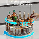 Axyaa Rotating Spice Rack Organizer with Base Storage Bin for Kitchen and Cosmetic Storage