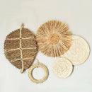 Axyaa Seaweed Woven Hanging Plate: Creative Home Decor and Porch Wall Art