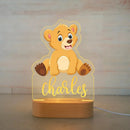 Axyaa Acrylic USB NightLight with Custom Name, Animal Design for Kids' Bedroom Décor