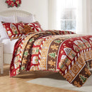 Axyaa Gingerbread Lane Reversible Quilt Set, 3-Piece King/Cal King