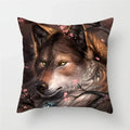 Axyaa Wildlife Wolf Decorative Pillow Sleeve for Home and Office Décor