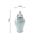 Axyaa Gold General Jar: European Style Home Decor & Tabletop Ceramic Decoration