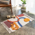 Axyaa Geometric Tufted Tassel Rug Tapestry for Home Decor