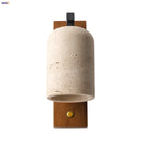 Nordic Modern Wood & Stone Wall Sconce Aplique Pared by Axyaa
