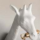 Axyaa Designer Giraffe Love Wall Lamp Resin Animal Lighting for Living Room