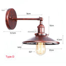 Axyaa Rust Colored Retro Wall Lamp for Bedroom, Living Room, Hotel & Dining Room