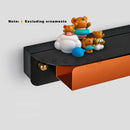 Axyaa Modern Black Orange LED Wall Lamp Shelf Sconce for Bedroom Living Room
