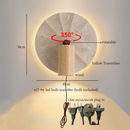Axyaa Vintage LED Wall Lamps with Pull Chain Switch, Yellow Travertine Effect