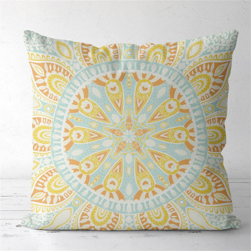 Axyaa Mysterious Pattern Flower Cushion Cover for Home Decor
