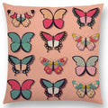 Axyaa Botanical Floral & Butterfly Cushion Cover - Home Decor Sofa Pillow Case