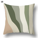 Axyaa Green Leaf Geometric Print Decorative Pillowcase for Home & Office