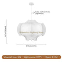 Axyaa Silk Ceiling Lamp: Japanese Wabi Sabi Chandelier for Loft Living Room & Bedroom
