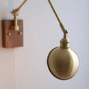 Axyaa Copper LED Wall Lamp with Pull Chain Switch for Bedroom and Bathroom
