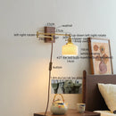 Axyaa Copper Ceramic LED Wall Light with Pull Chain Switch for Modern Home Décor