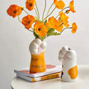 Axyaa Cat Claw Resin Vase: Desktop Flower Arrangement, Pen Holder, Makeup Brush Storage