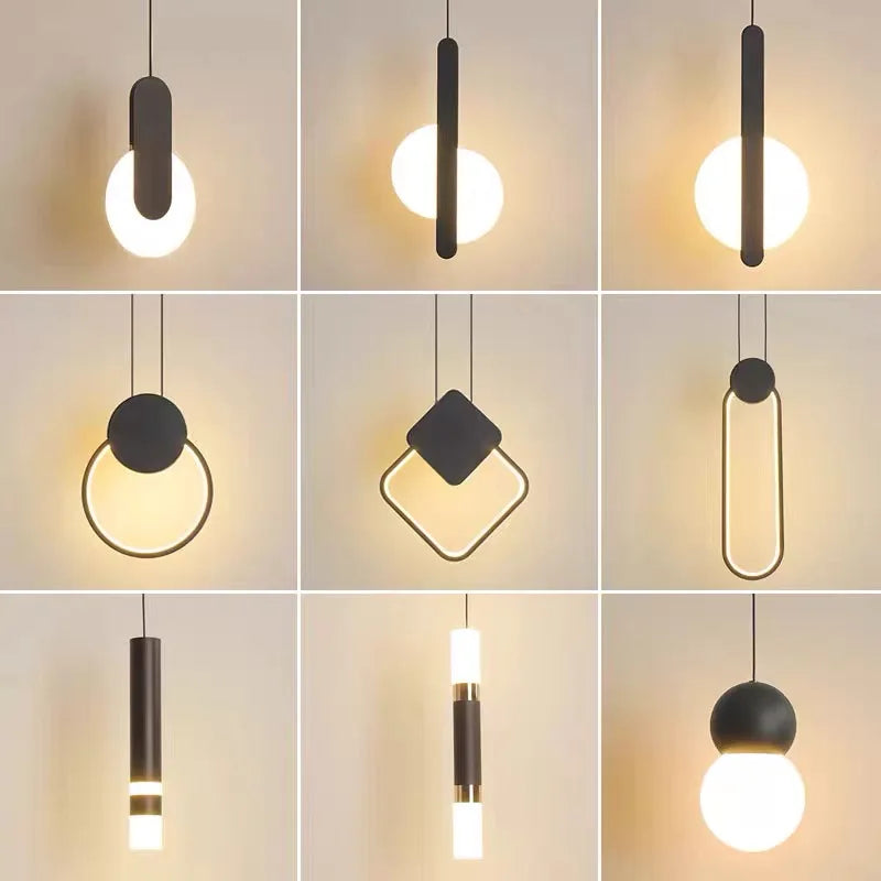 Axyaa Modern LED Pendant Lights for Living Room Bedroom Bar Decor