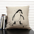 Animal Penguin Cushion Cover 45x45, Axyaa Brand - Cute & Funny Decorative Pillowcase