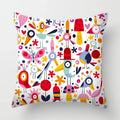 Axyaa Geometric Animal Pattern Cushion Cover for Sofa, Chair, Children's Room