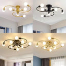 Axyaa Retro Iron Fan Chandelier for Home Living Bedroom Decor