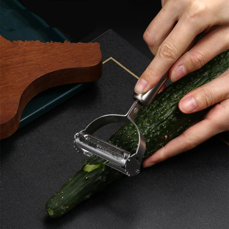 Axyaa Stainless Steel Vegetable Fruit Peeler Grater Knife - Kitchen Gadget