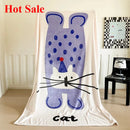 Axyaa Cartoon Animal Milk Fleece Flannel Blanket - Large Version