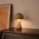 Axyaa Mushroom LED Night Light: Touch Switch Wooden Bedside Lamp for Children's Room