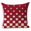 Geometric Linen Seat Cover 45x45cm for Home Decor - Axyaa