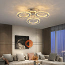 Axyaa Crystal Remote Control Ceiling Chandelier Pendant Light Fixture