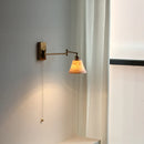 Axyaa Nordic LED Wall Lamps Gold Swing Arm for Bedroom and Reading