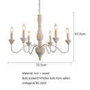 Axyaa French Vintage Wooden Chandelier for Home and Commercial Spaces
