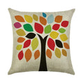 Axyaa Cartoon Pattern Linen Pillowcase - Home Sofa Decorative Cushion Cover