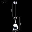 Axyaa Red Wine Glass LED Acrylic Pendant Light for Modern Home Decor