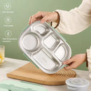 Axyaa Stainless Steel Bento Box with Compartment, Sealed & Portable Thermal Lunch Box