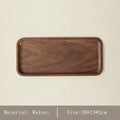 Axyaa Wooden Butterfly Tray - Japanese Dining Pastry Plate, Solid Wood, Rectangular