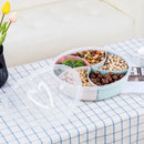 Axyaa Divided Snack Tray with Lid: Multi-function Food Storage Compartment