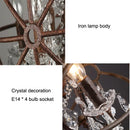 Axyaa Retro Loft Crystal Chandelier for Bar, Restaurant, and Living Room