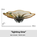 Axyaa Enamel Color Crystal Glass Vase, High-End Transparent Glass, Elegant Living Room Decor