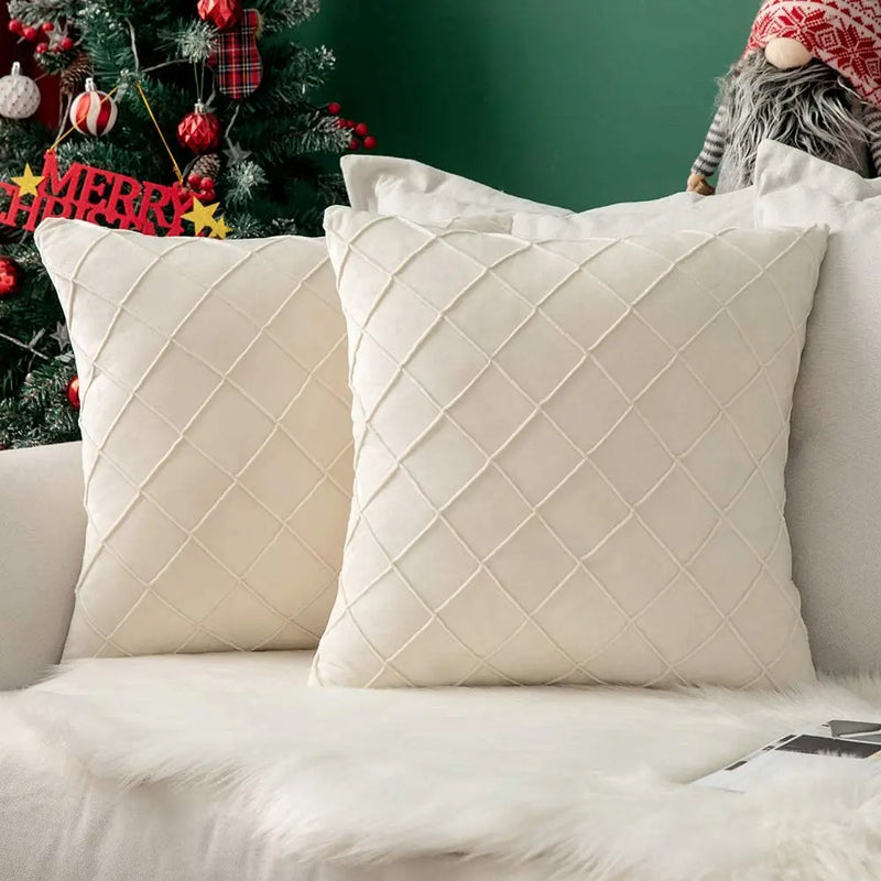 Axyaa Velvet Cushion Cover - Nordic Style Ultra Soft Pillowcase