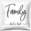Axyaa Geometric Print Cushion Cover, Black and White, Square Pillowcase
