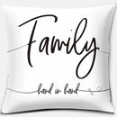 Axyaa Geometric Print Cushion Cover, Black and White, Square Pillowcase