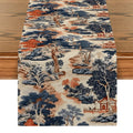 Axyaa Floral Lines Table Runner: Farmhouse Dining Decor & Holiday Party Accent