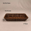 Axyaa Rattan Wicker Serving Baskets: 6 Stylish Handwoven Holders for Cutlery & Utensils