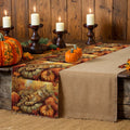 Axyaa Halloween Pumpkin Cat Table Runner Farmhouse Dining Decor