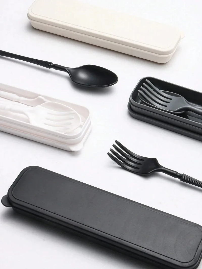 Axyaa Plastic Tableware Set for Picnics, Camping, Student Supplies